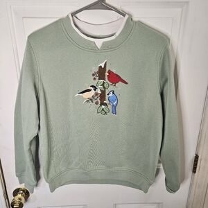 Vint Baxter & Wells Women's Holiday Sweatshirt Petite Small Pullover Longsleeve